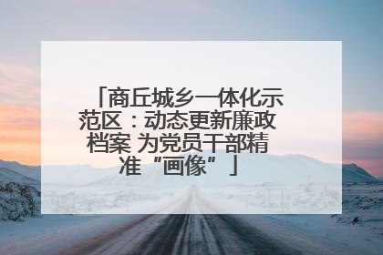 商丘城乡一体化示范区：动态更新廉政档案 为党员干部精准“画像”