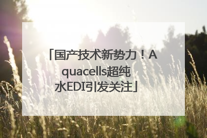 国产技术新势力！Aquacells超纯水EDI引发关注