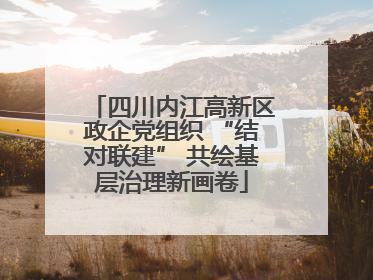 四川内江高新区政企党组织 “结对联建” 共绘基层治理新画卷