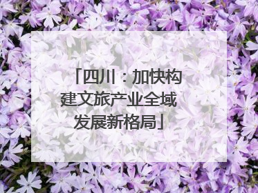 四川：加快构建文旅产业全域发展新格局
