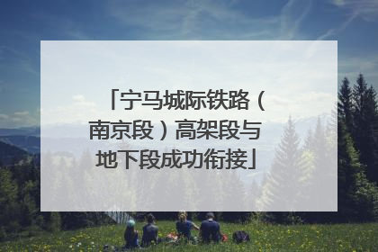 宁马城际铁路（南京段）高架段与地下段成功衔接