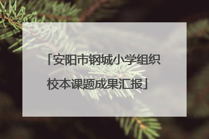 安阳市钢城小学组织校本课题成果汇报