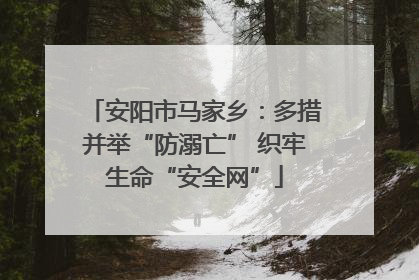 安阳市马家乡：多措并举“防溺亡” 织牢生命“安全网”
