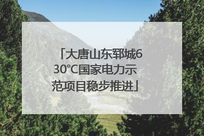 大唐山东郓城630℃国家电力示范项目稳步推进
