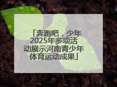 奔跑吧，少年 2025年多项活动展示河南青少年体育运动成果