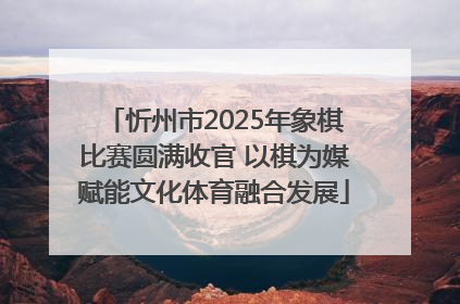 忻州市2025年象棋比赛圆满收官 以棋为媒赋能文化体育融合发展