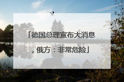 德国总理宣布大消息，俄方：非常危险