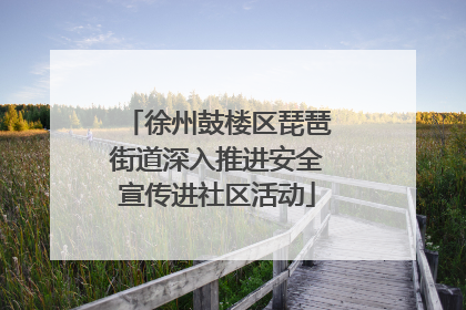 徐州鼓楼区琵琶街道深入推进安全宣传进社区活动