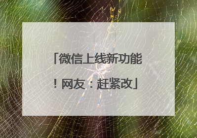 微信上线新功能！网友：赶紧改