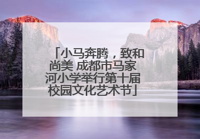 小马奔腾，致和尚美 成都市马家河小学举行第十届校园文化艺术节
