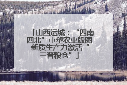 山西运城：“四南四北”重塑农业版图 新质生产力激活“三晋粮仓”