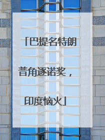 巴提名特朗普角逐诺奖，印度恼火