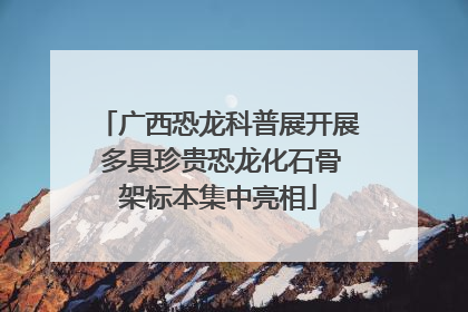 广西恐龙科普展开展 多具珍贵恐龙化石骨架标本集中亮相