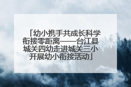 幼小携手共成长科学衔接零距离——台江县城关四幼走进城关三小开展幼小衔接活动