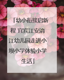 幼小衔接启新程 宜宾江安淯江幼儿园走进小坝小学体验小学生活