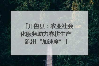 开鲁县：农业社会化服务助力春耕生产跑出“加速度”