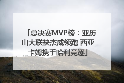 总决赛MVP榜：亚历山大联袂杰威领跑 西亚卡姆携手哈利竞逐