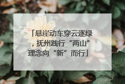 悬崖动车穿云逐绿，抚州践行“两山”理念向“新”而行