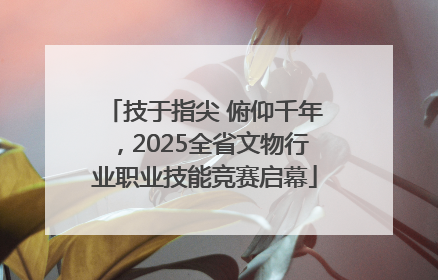 技于指尖 俯仰千年，2025全省文物行业职业技能竞赛启幕