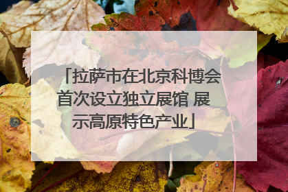 拉萨市在北京科博会首次设立独立展馆 展示高原特色产业