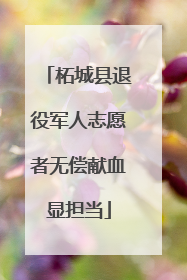柘城县退役军人志愿者无偿献血显担当