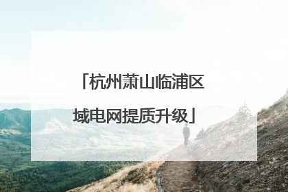 杭州萧山临浦区域电网提质升级