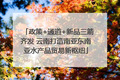 政策+通道+新品三箭齐发 云南打造南亚东南亚水产品贸易新枢纽
