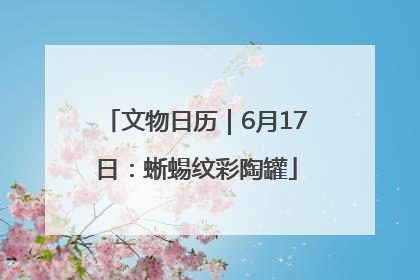 文物日历｜6月17日：蜥蜴纹彩陶罐