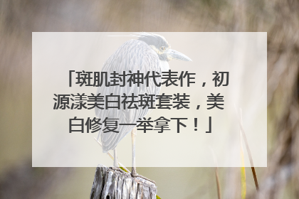 斑肌封神代表作，初源漾美白祛斑套装，美白修复一举拿下！