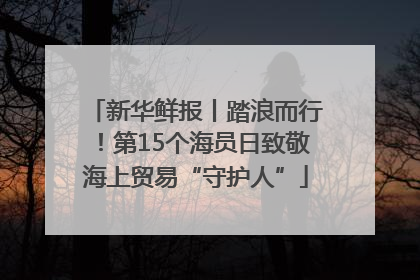 新华鲜报丨踏浪而行！第15个海员日致敬海上贸易“守护人”