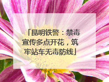 昆明铁警：禁毒宣传多点开花，筑牢站车无毒防线