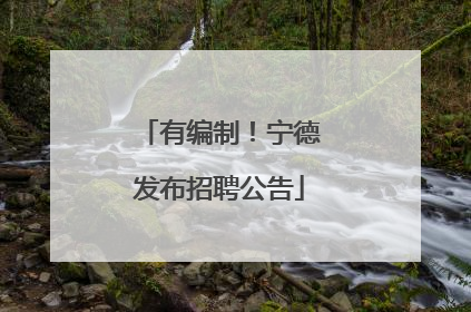 有编制！宁德发布招聘公告