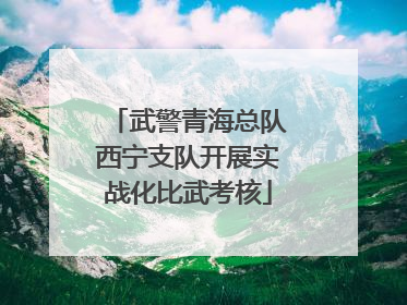 武警青海总队西宁支队开展实战化比武考核