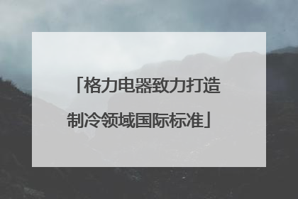 格力电器致力打造制冷领域国际标准