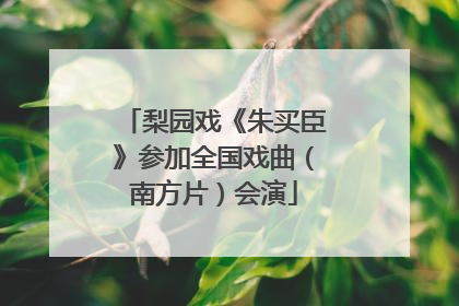 梨园戏《朱买臣》参加全国戏曲（南方片）会演