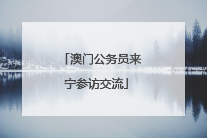 澳门公务员来宁参访交流