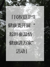 民权县卫生健康委开展“粽叶裹温情 健康进万家”活动