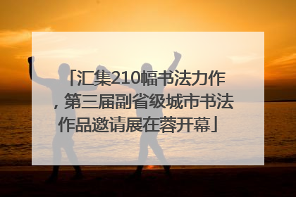 汇集210幅书法力作，第三届副省级城市书法作品邀请展在蓉开幕