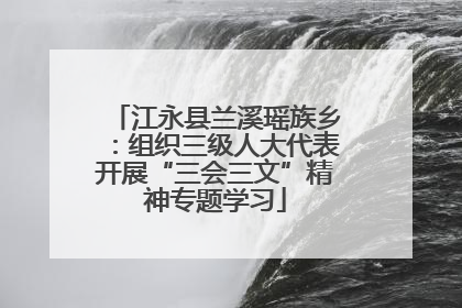 江永县兰溪瑶族乡：组织三级人大代表开展“三会三文”精神专题学习