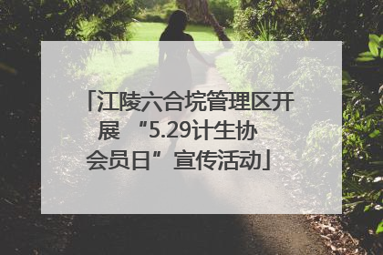江陵六合垸管理区开展 “5.29计生协会员日”宣传活动