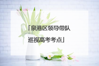 泉港区领导带队巡视高考考点