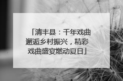 清丰县：千年戏曲邂逅乡村振兴，精彩戏曲盛宴燃动夏日