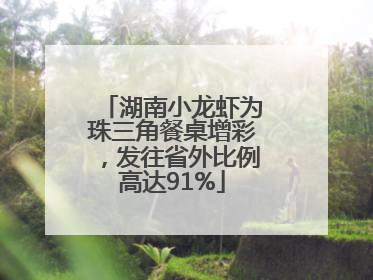 湖南小龙虾为珠三角餐桌增彩，发往省外比例高达91%