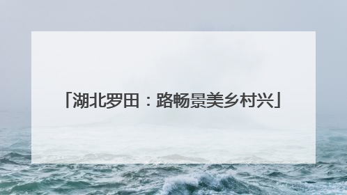 湖北罗田：路畅景美乡村兴