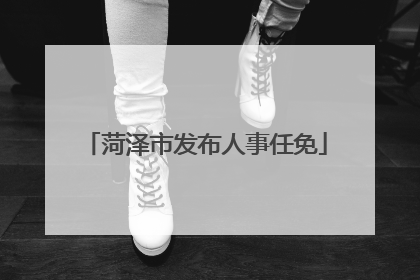 菏泽市发布人事任免