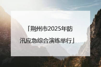 荆州市2025年防汛应急综合演练举行