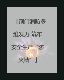 荆门消防多维发力 筑牢安全生产“防火墙”
