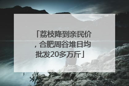 荔枝降到亲民价，合肥周谷堆日均批发20多万斤