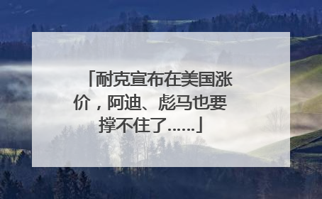 耐克宣布在美国涨价，阿迪、彪马也要撑不住了……