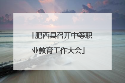肥西县召开中等职业教育工作大会